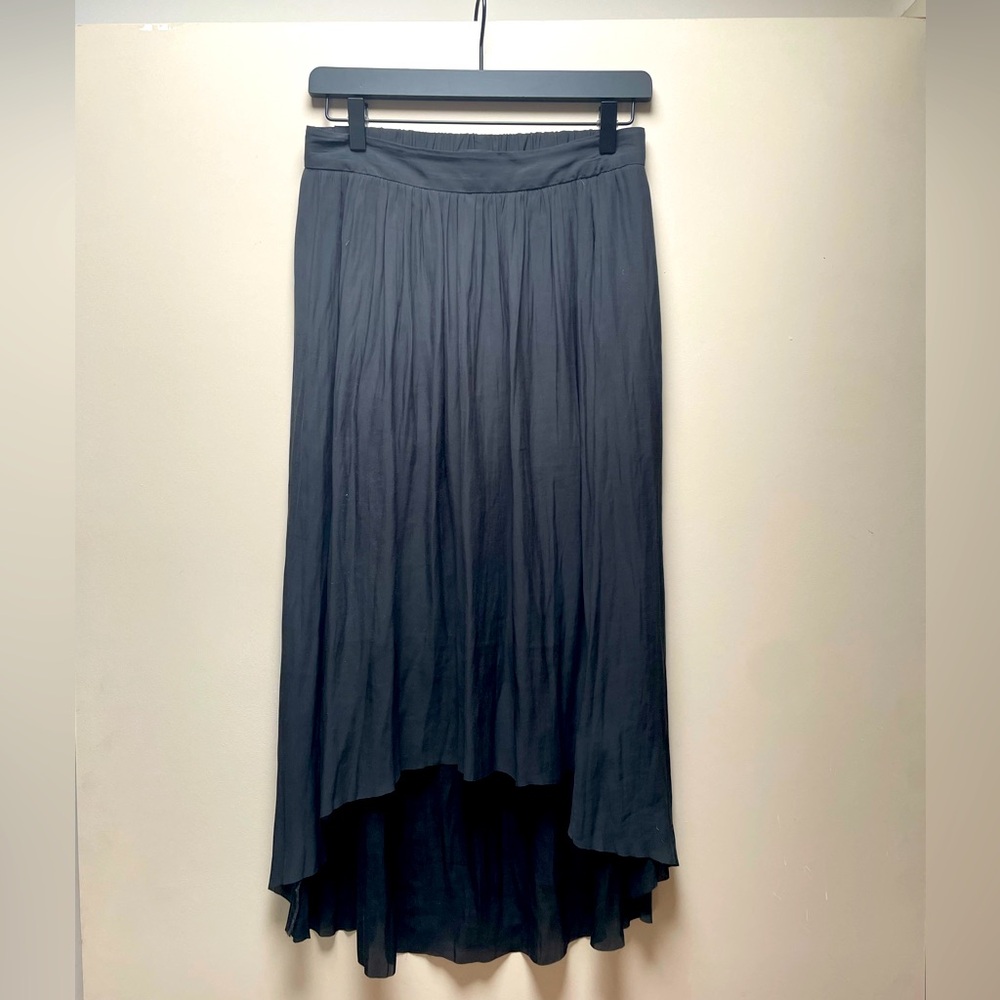 Charcoal grey floaty skirt. Nice with cami,  T-shirt or sweater in winter.